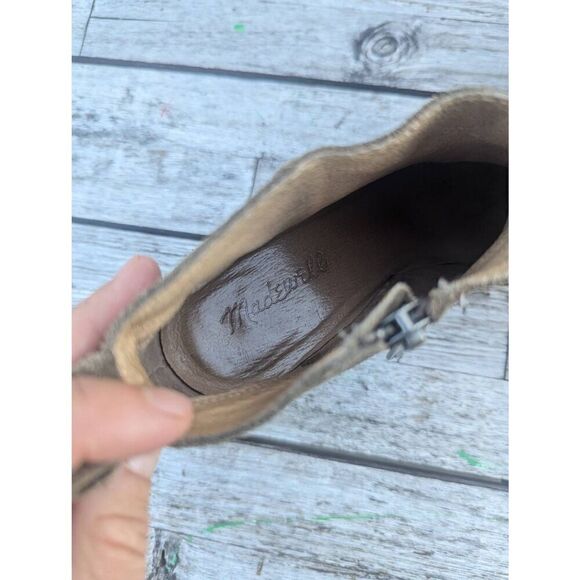 Madewell The Brenner‎ Stacked Heel Ankle Boots women's size 7 brown leather - Picture 7 of 10